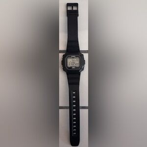 Casio Stainless Steel Water Resistant Digital Black Watch